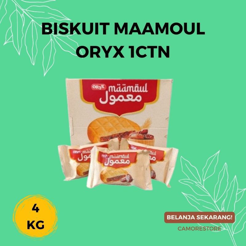 

Biskuit Maamoul Oryx 1ctn | Biskuit Selai Kurma | Biskuit Arab Saudi | Oleh-oleh Haji Umrah | Biskuit Maamoul Oryx 12box/ctn