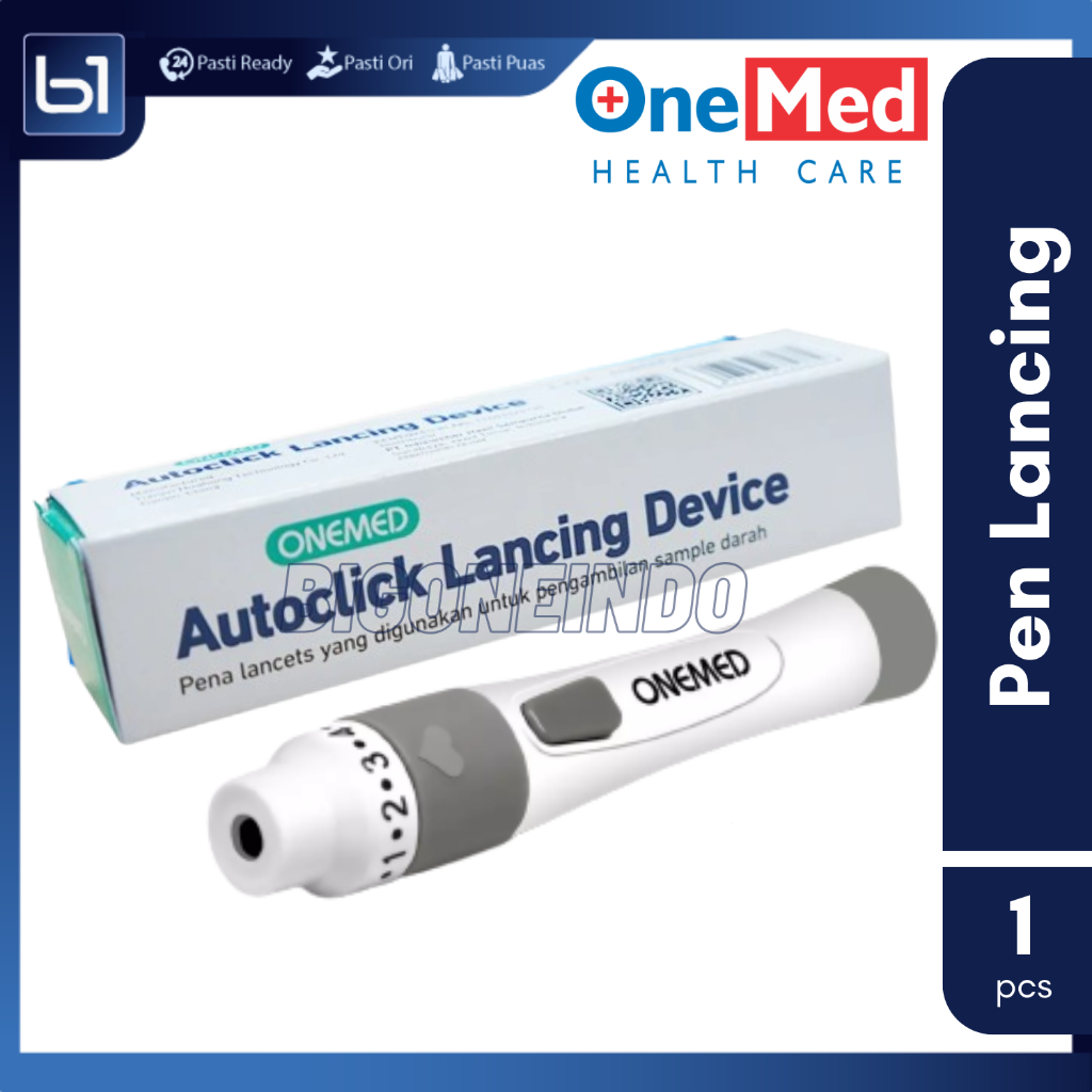 Pen Lancet Onemed Autoclick Lancing Device, Auto Click Tes Darah