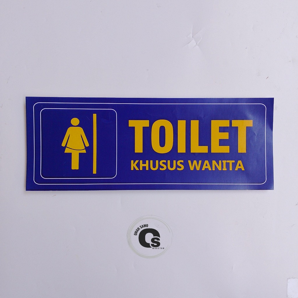 

Stiker Toilet Khusus Wanita - Kamar Mandi/Wc Perempuan - Stiker Vinyl
