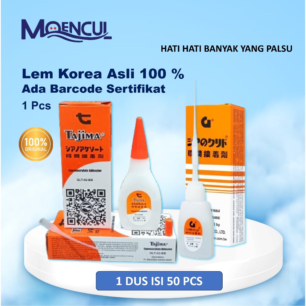 

Lem G Korea Epotec Cair / Lem Korea Tajima / Super Glue Serbaguna / Asli 100% Original Barcode