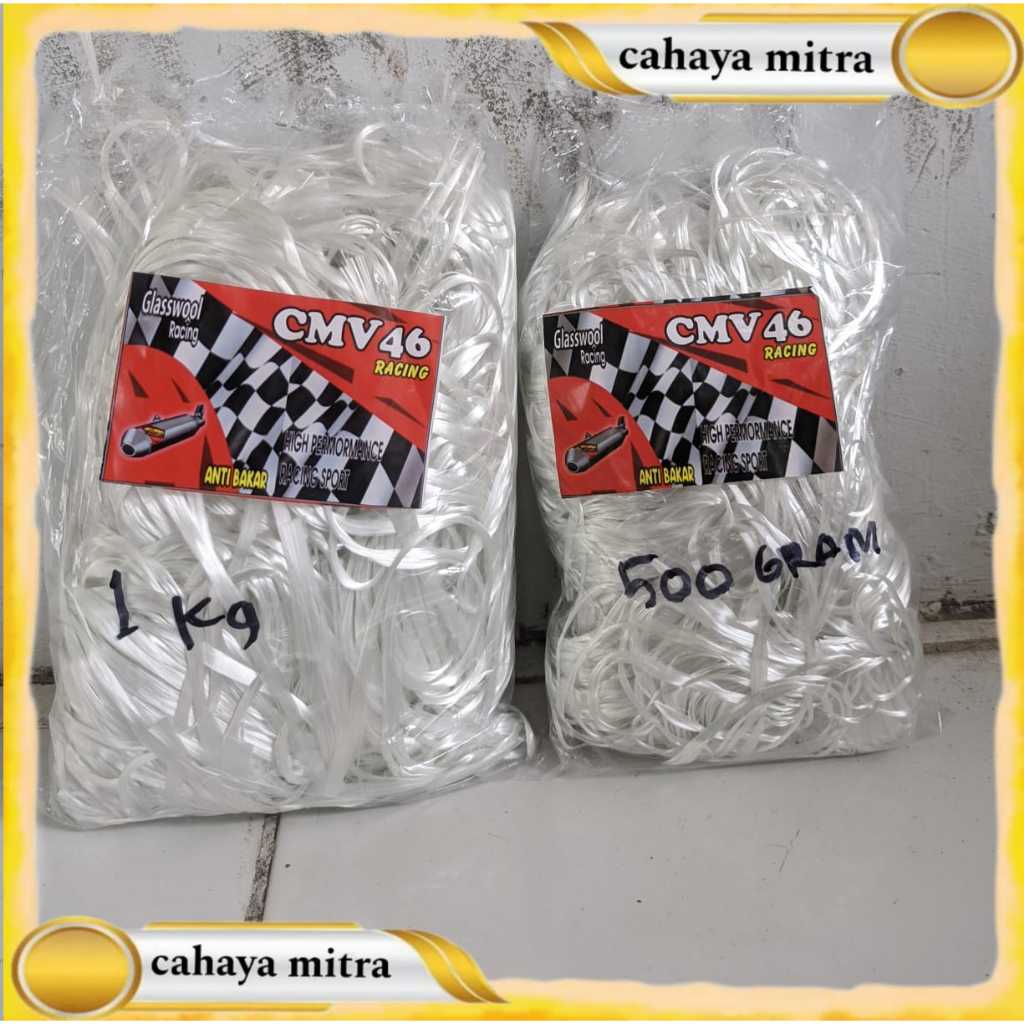 GLASSWOOL RAMBUT NENEK 1 KG // GASBUL NENEK // PEREDAM KNALPOT TAHAN PANAS UNIVERSAL