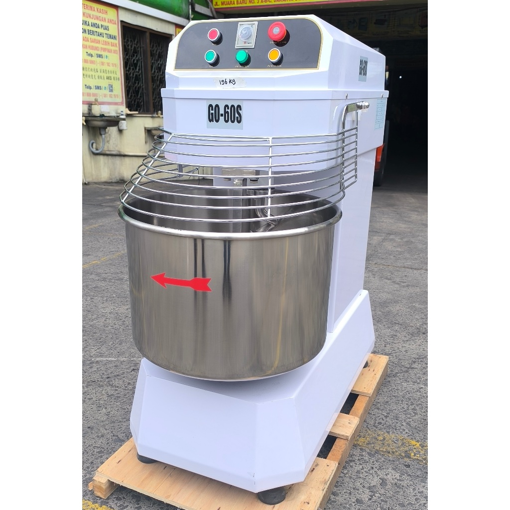 Mesin Pengaduk Adonan / Pengaduk Adonan Roti Spiral Mixer 60 Liter