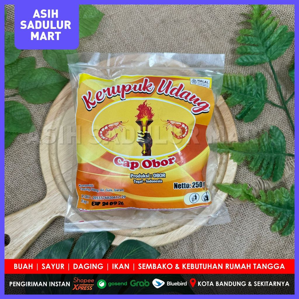 

Kerupuk Udang Indrasari / Krupuk Udang Candramawa Mentah 250gr Premium Renyah Promo Bandung