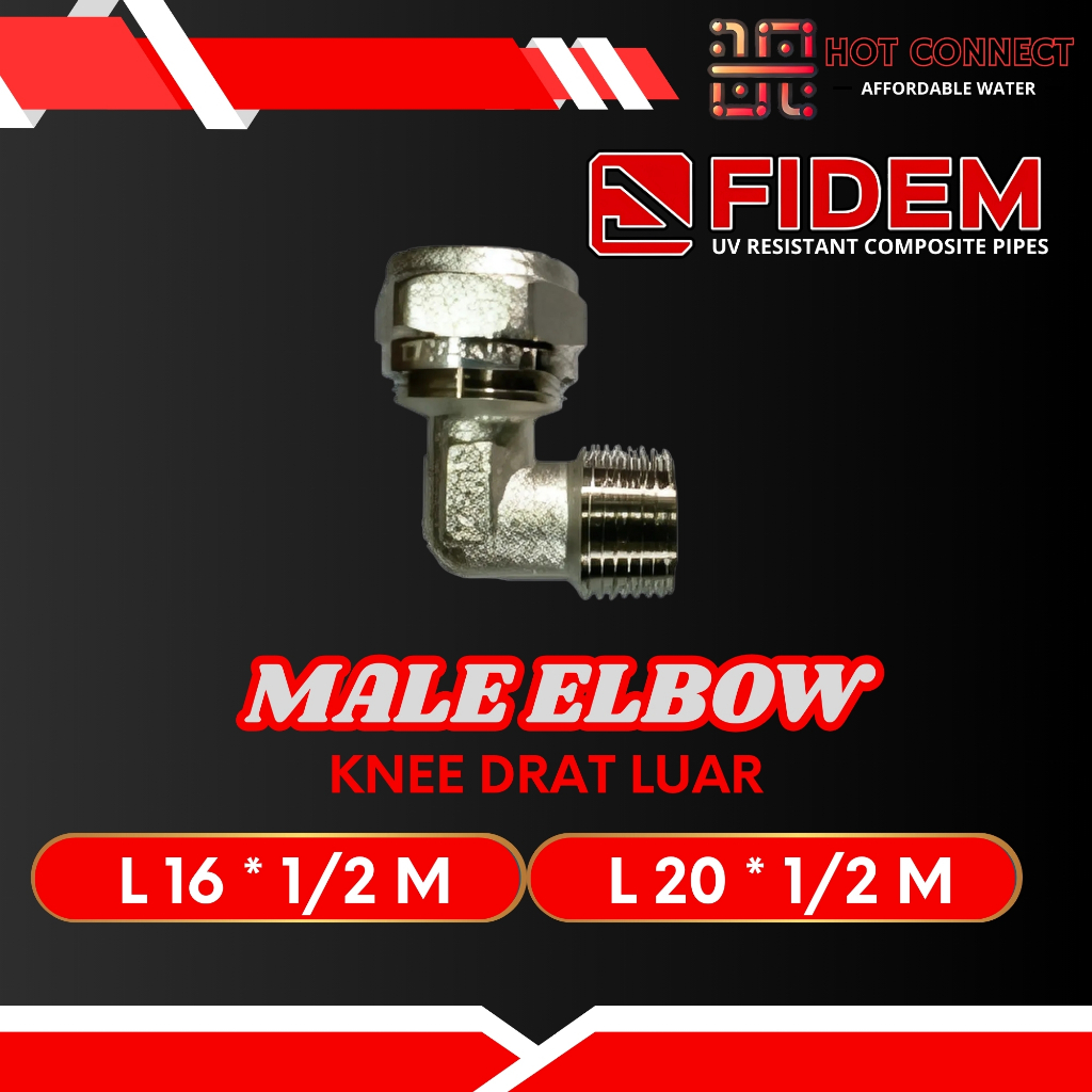 Knee Drat Luar Fidem / Male Elbow Knee Drat L  Pipa Air Panas