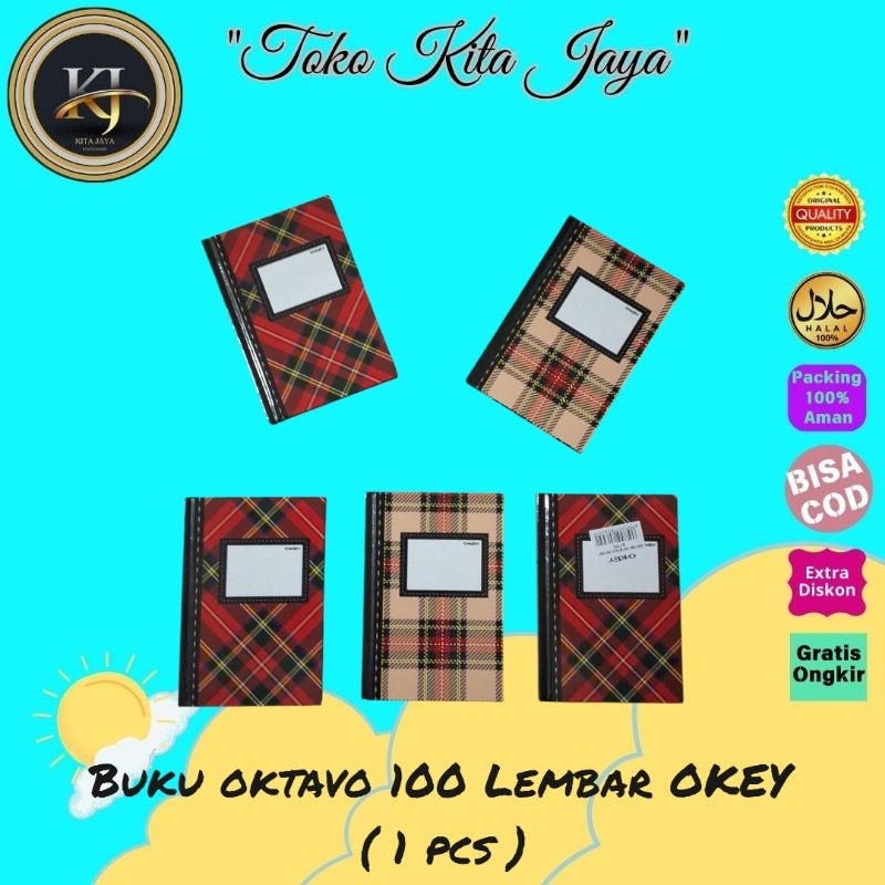 

Buku hardcover 100 lembar oktavo okey