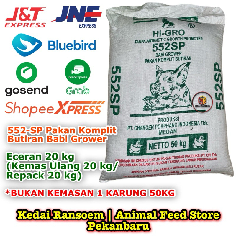 552SP - Eceran 20 kg - Pakan Babi (Bisa untuk Kelinci, Kuda, Ayam Jago) | Pur B