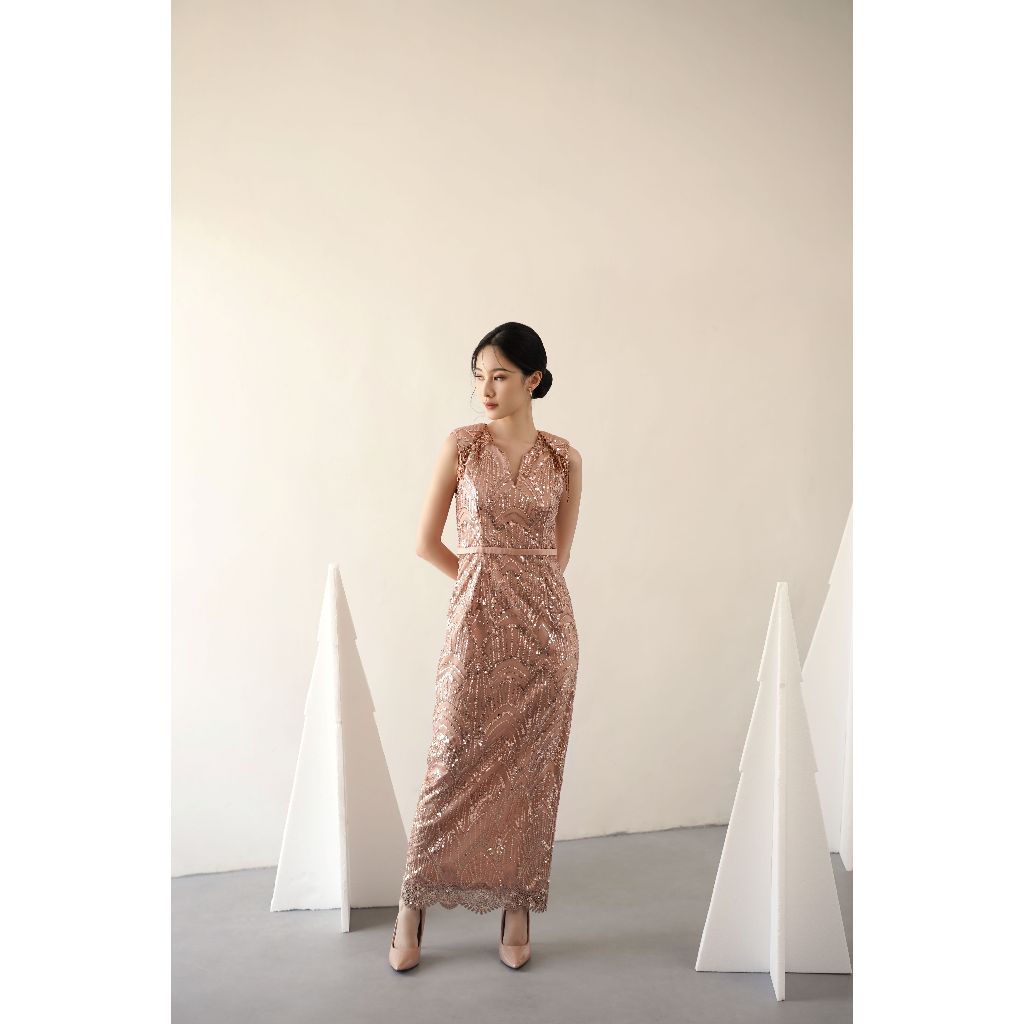 SHALIMAR DRESS CHAMPAGNE