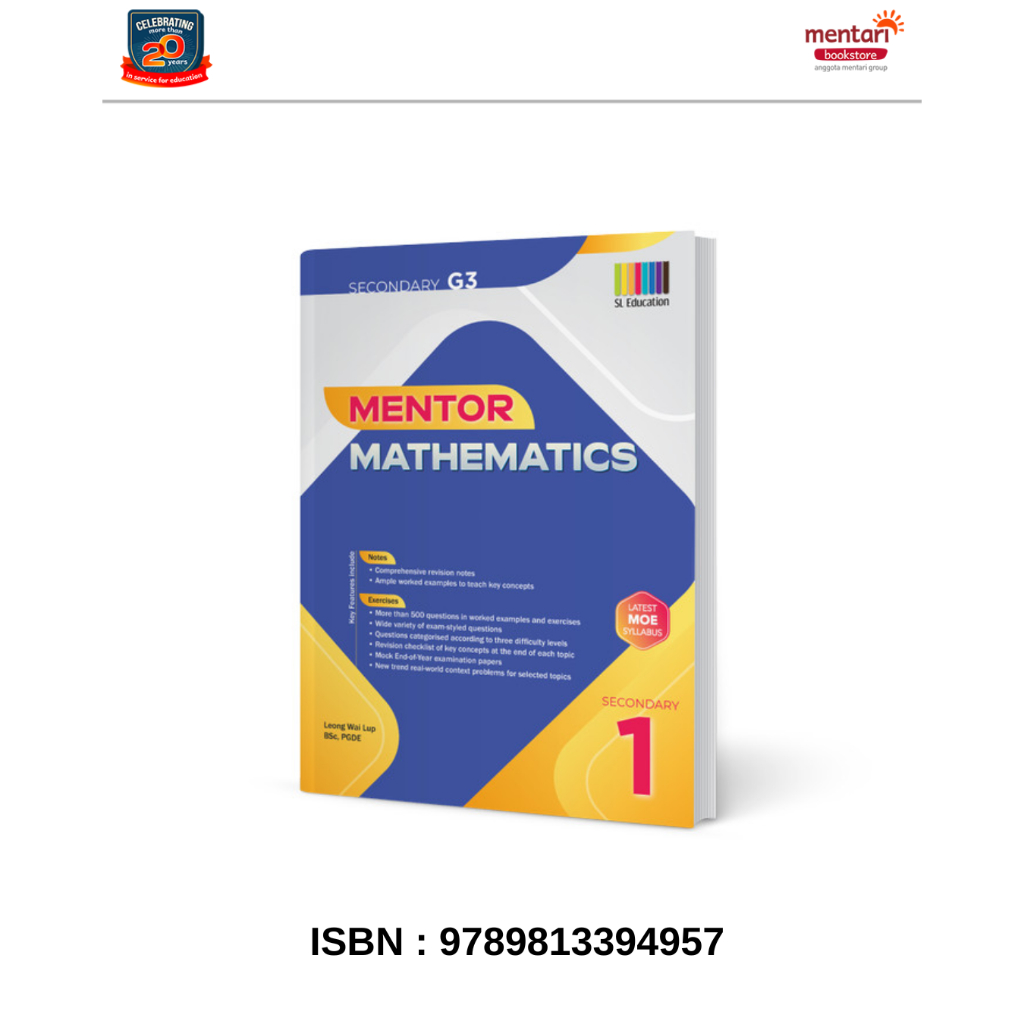 Mentor Maths Secondary Book |Buku Latihan Matematika SMP - SMA Kurikulum Singapura