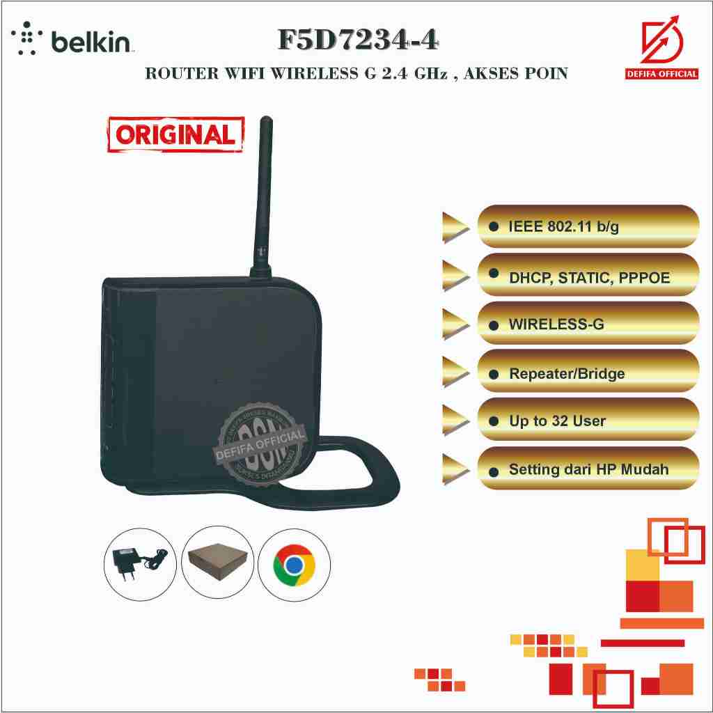 Belkin G Wireless WIFI Router F5D7234-4 F5D8236-4