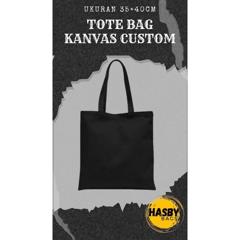 TOTE BAG KANVAS CUSTOM UKURAN 35×40 CM