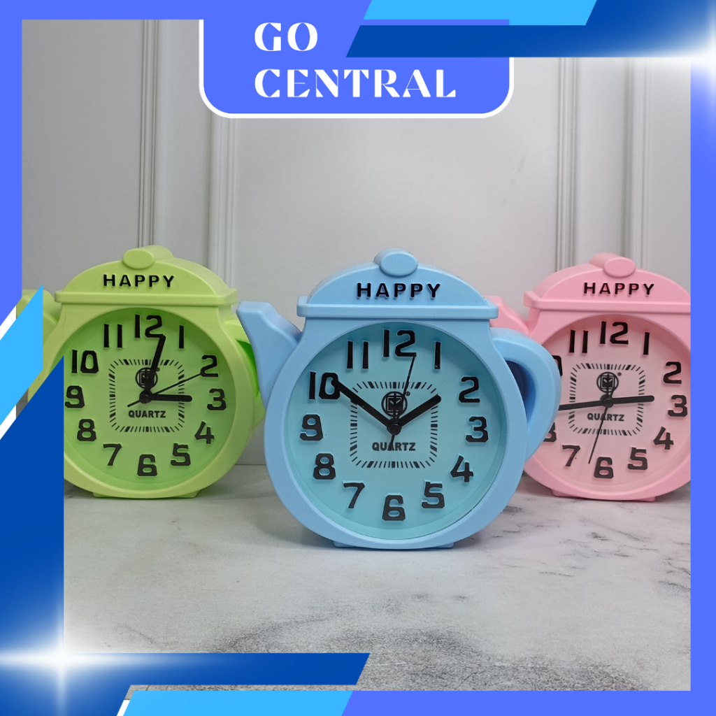 GC JAM BEKER ALARM BUNYI KRING-KRING BENTUK APEL & TEKO