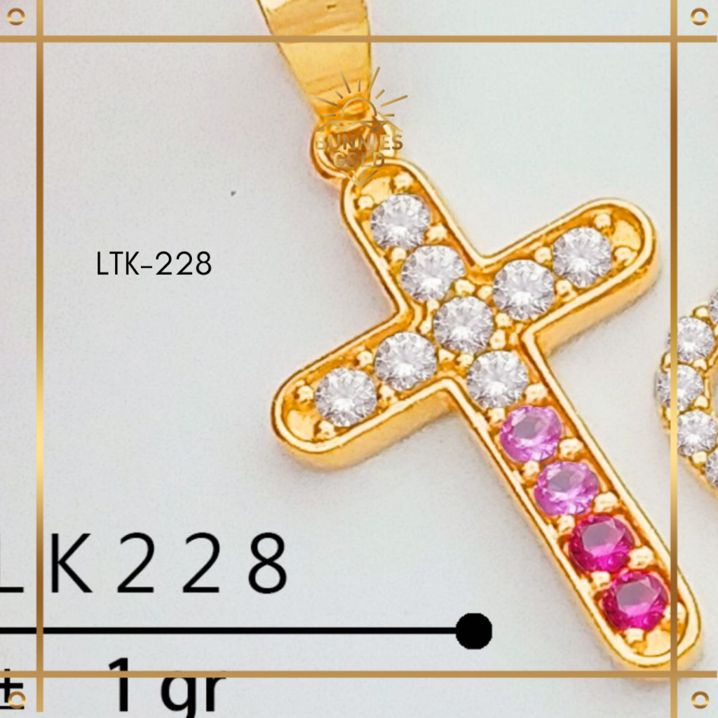 LIONTIN EMAS MODEL SALIB FULL PERMATA KADAR 6K (300) 8K (375) & 16K (700) KODE LTK 228