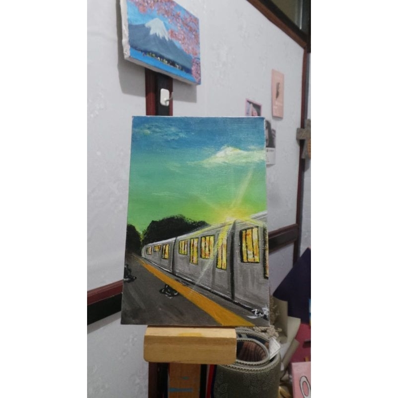 

BY THE OLD STATION_kanvas kayu (spanram)