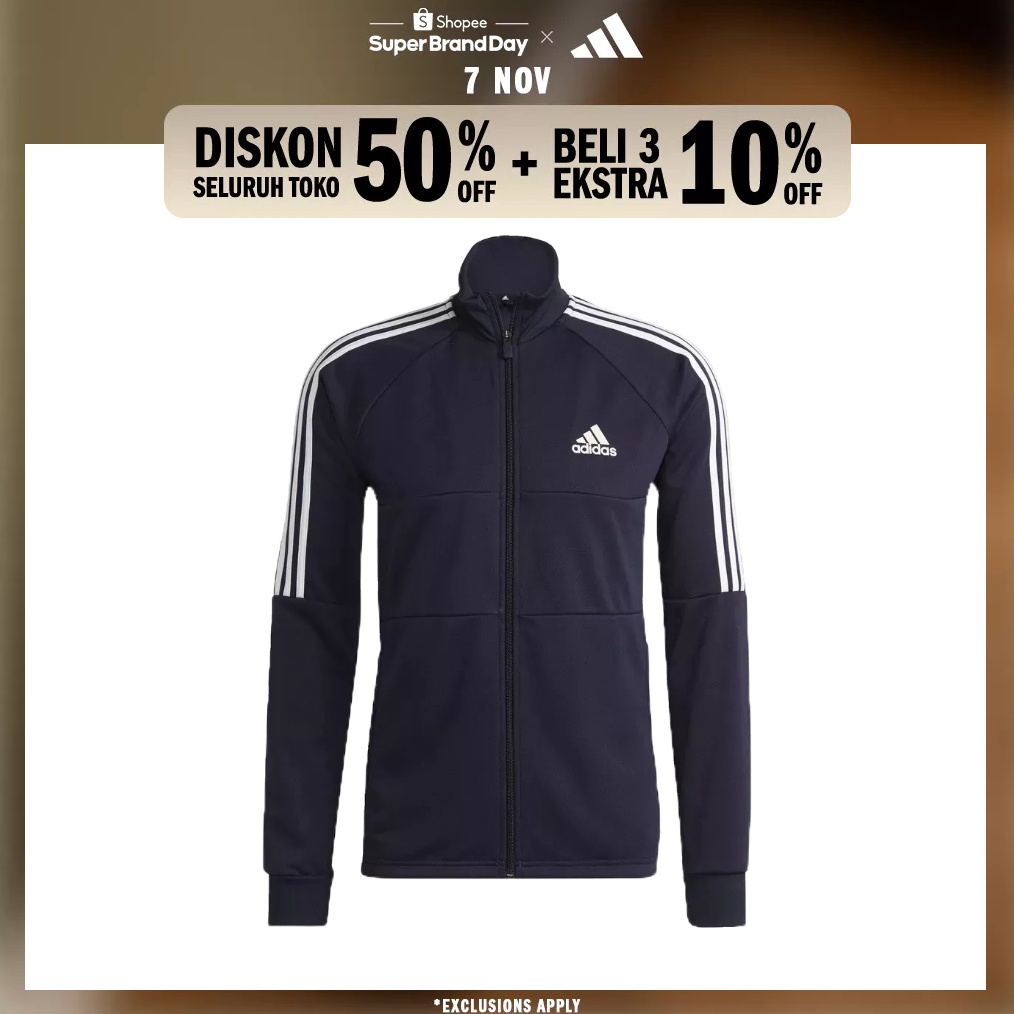 KODE B15L adidas FOOTBALLSOCCER Track Jacket Sereno Cut 3Stripes Slim AEROREADY Pria H2893