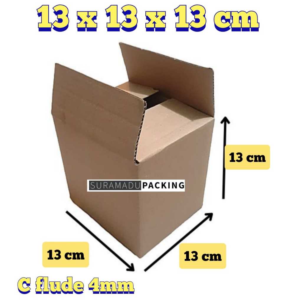 

Kardus box karton packing 13x13x13 cm Packing Polos dan Tebal 4mm C FLUDE