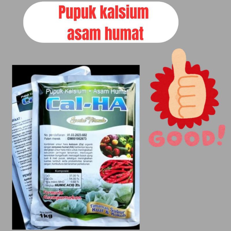 Pupuk Calsium Asam Humat,Asam Humat Cal-Ha 1kg Untuk Semua Tanaman,Pupuk Kalsium Asam Humat