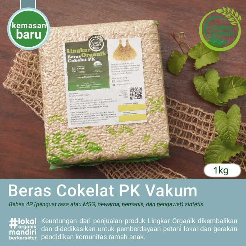 

Lingkar Organik Beras Cokelat - Brown Rice Organic Coklat - BERAS PECAH KULIT Organik 1Kg