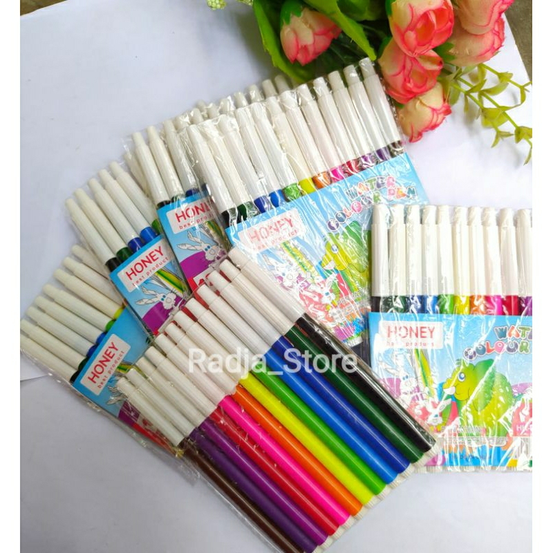 

Spidol Set Mini 12 Warna 828 - Color Pen Kecil Anak Anak Murah Honey