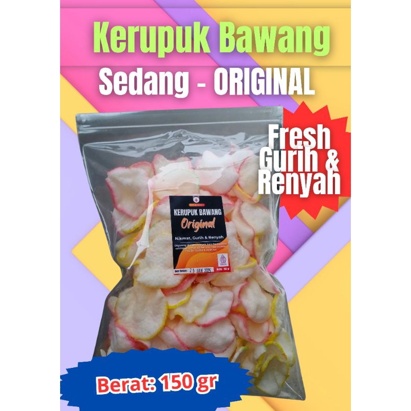 

Kerupuk Bawang Sedang Original - 150 gr