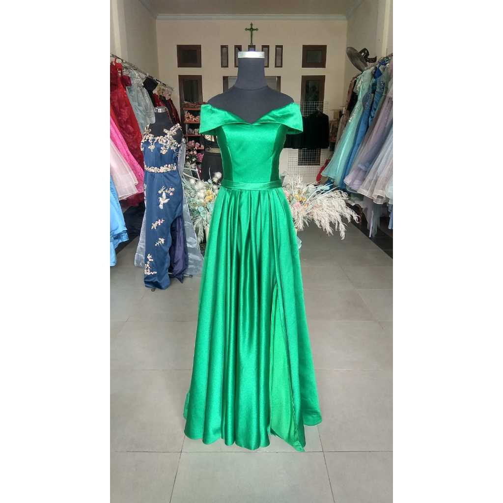 [FOR RENT] Gaun Pesta Hijau Emerald/ Green Emerald Party Dress S002