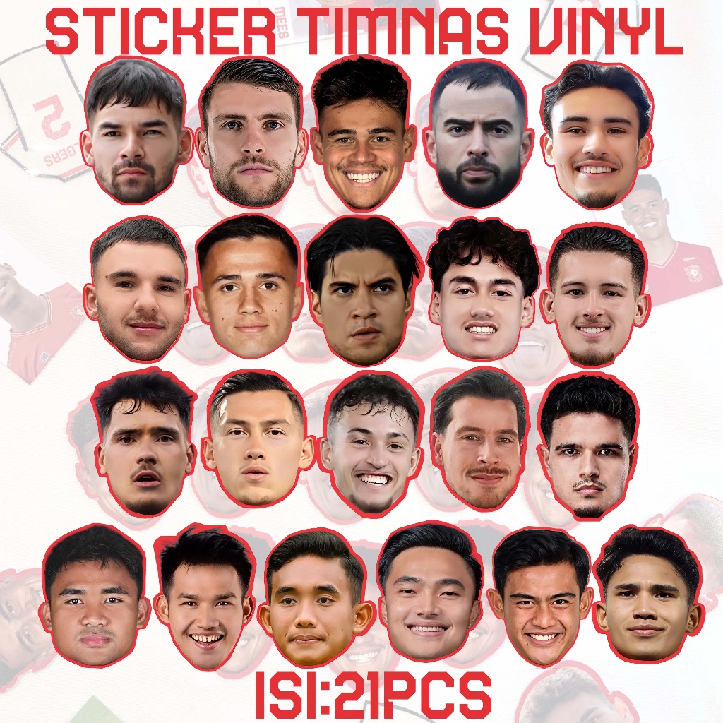 

(PO7HARI) STICKER VINYL WATERPROOF TIMNAS IDN LUCU