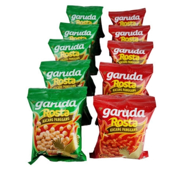 

KACANG PANGGANG GARUDA ROSTA / 1 RENCENG ISI 10 PCS (11GR)