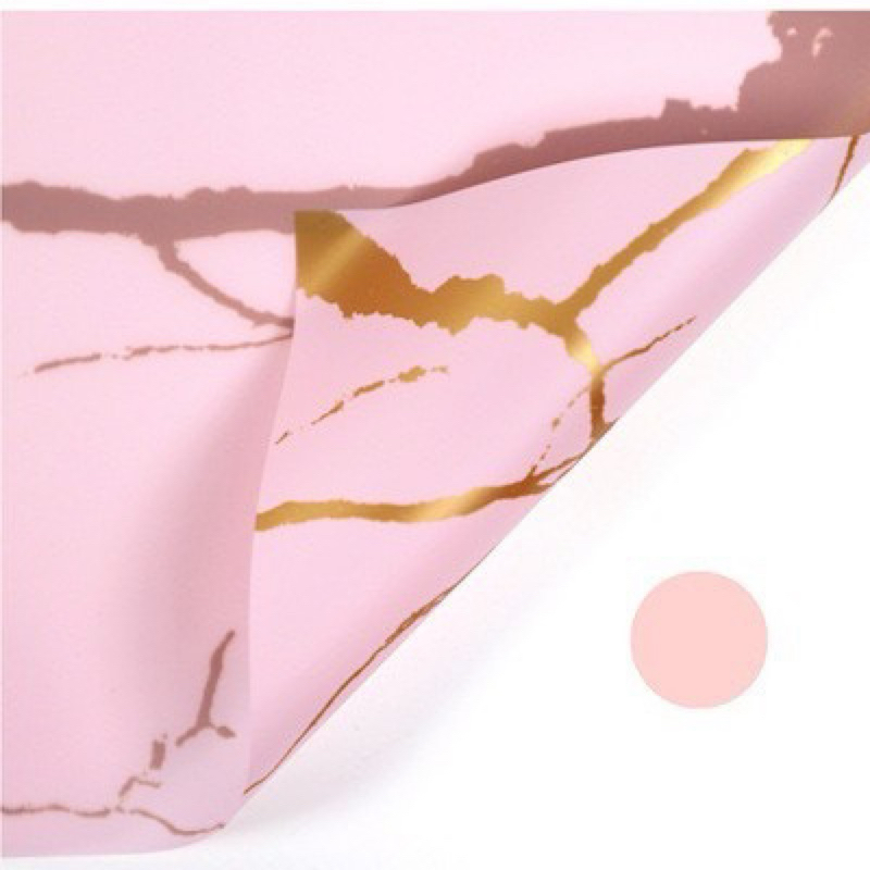 

FLOWER WRAPPING GOLD MARBLE CELLOPHANE WATERPROOF KERTAS BUKET BUNGA
