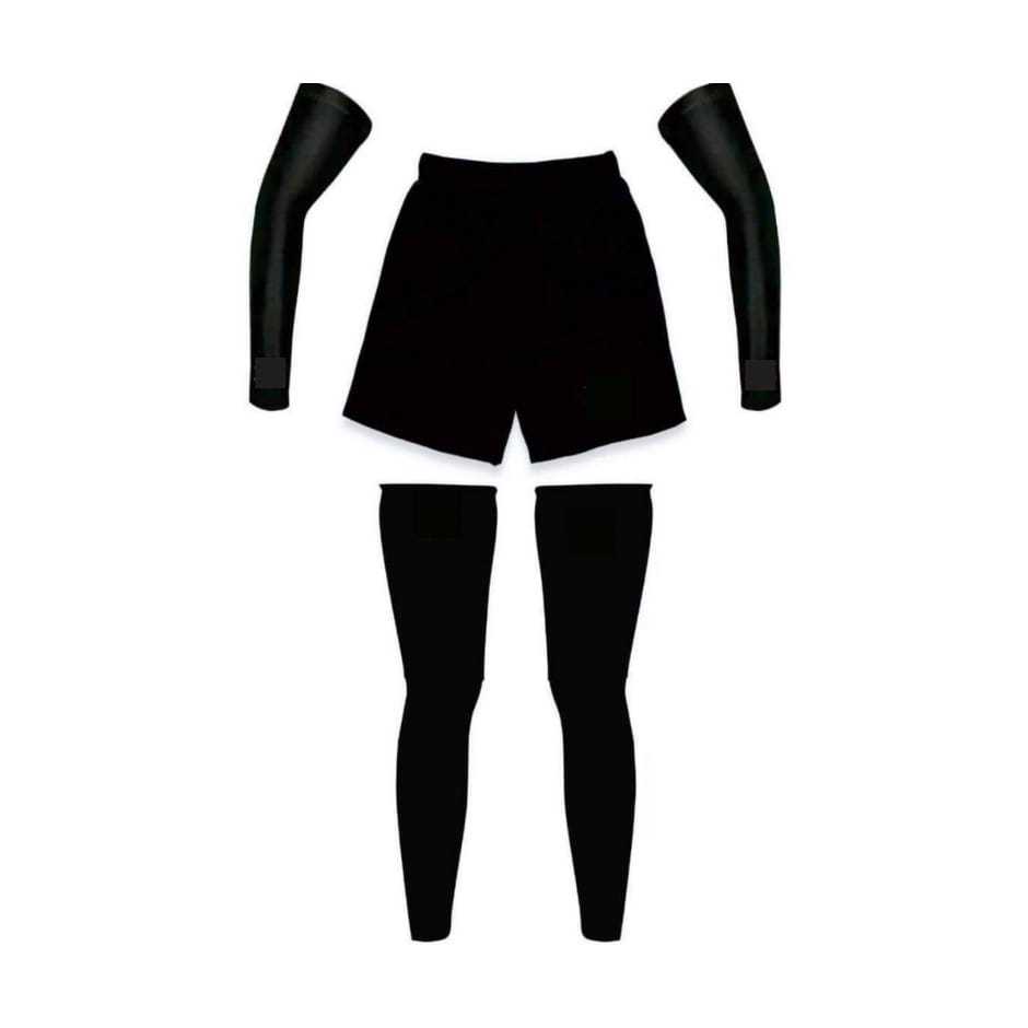 satu set manset tangan manset kaki celana short 3 sepaket olahraga celana pendek Handsock deker knee