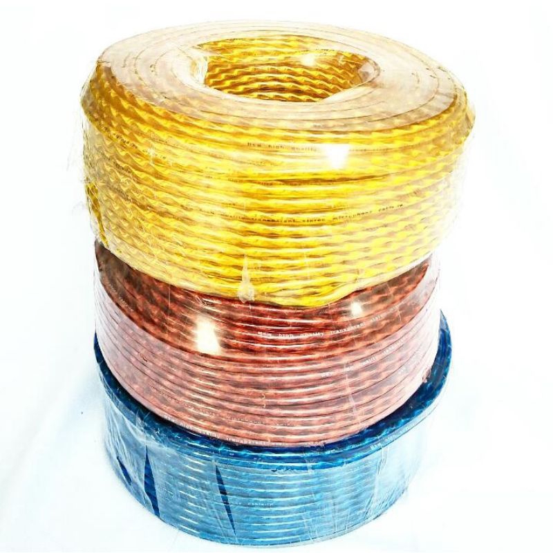 Kabel Mic Stereo Transparan Longway 1 Roll 80meter/Kabel Microphone isi 3 Kabel Audio/Kabel mic roll