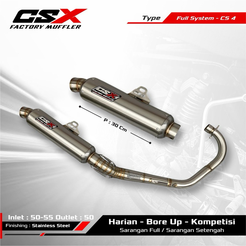 Knalpot Racing CSX - Knalpot std touring HEREX - type CS 4 by CSX FACTORY MUFFLER