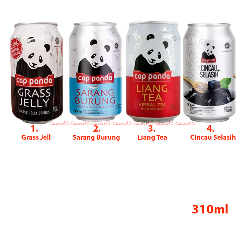 

Cap Panda 310ml Grass Jelly Minuman Cincau Kemasan Kaleng Cincau Selasih Sarang Burung Liang Teh Minuman Siap Minum