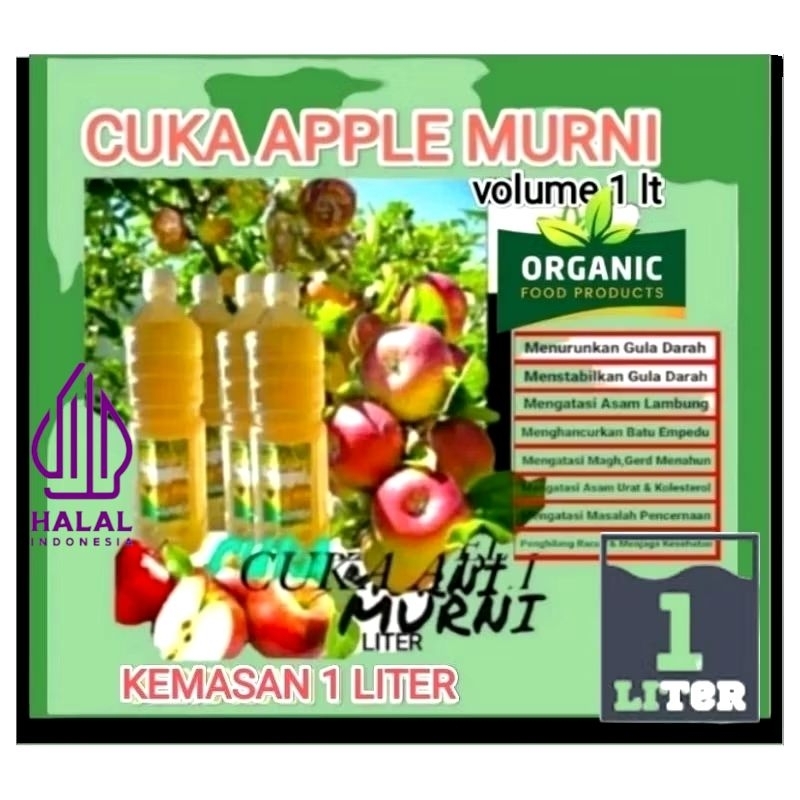 

CUKA APEL - ORGANIC - original - raw vinegar - WITH MOTHER1000 ml