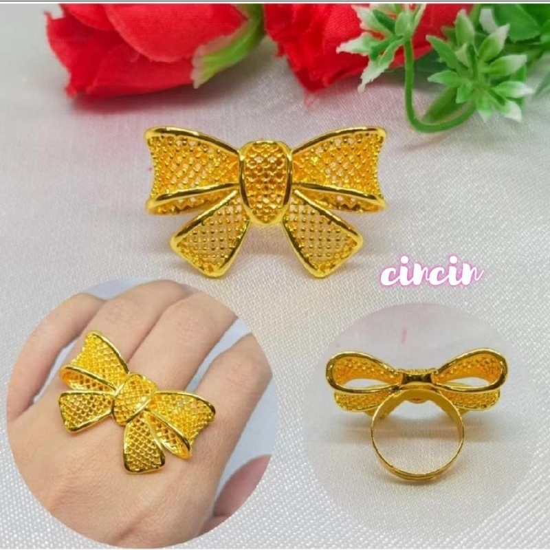 Cincin model pita titanium anti karat