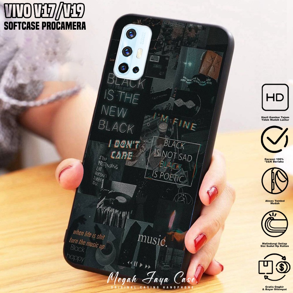 Softcase Hp VIVO V17 / VIVO V19 - Case Hp VIVO V19 / VIVO V17 Motif AESTH - Softcase Pro Camera - Si