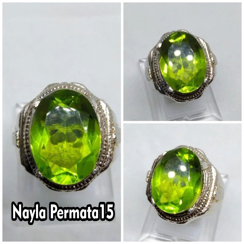 Cincin batu permata peridot