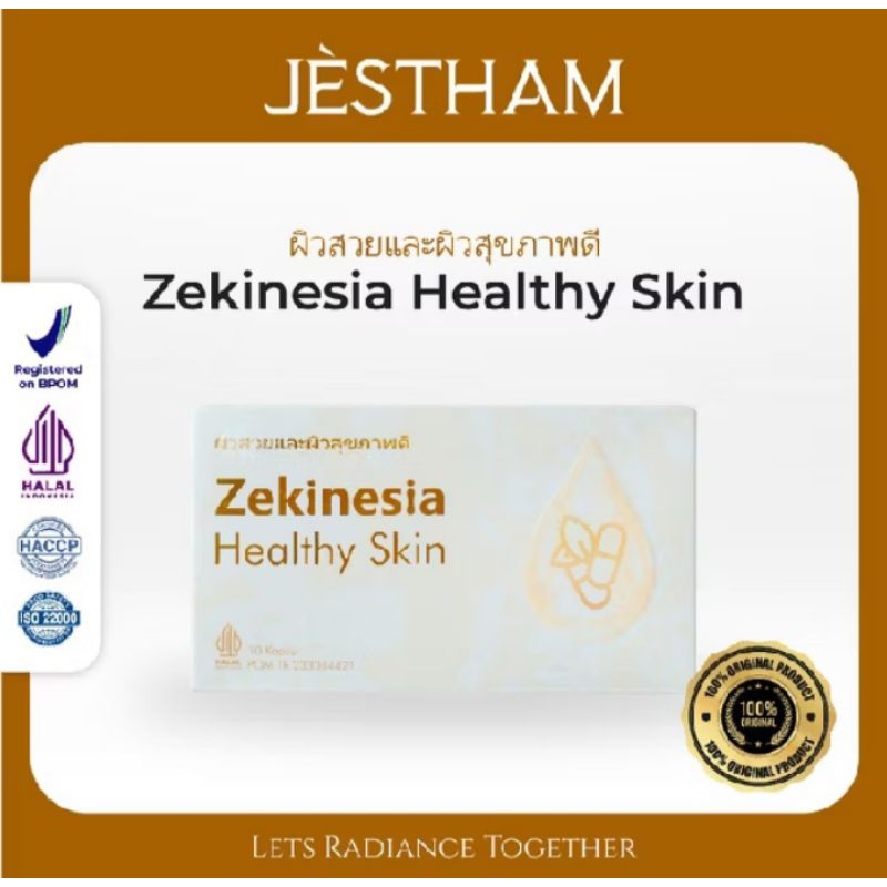 (ACEH) zekinesia Skin Gold Thai Powder by jestham / Zekinesia healthy skin / kapsul pemutih jestham
