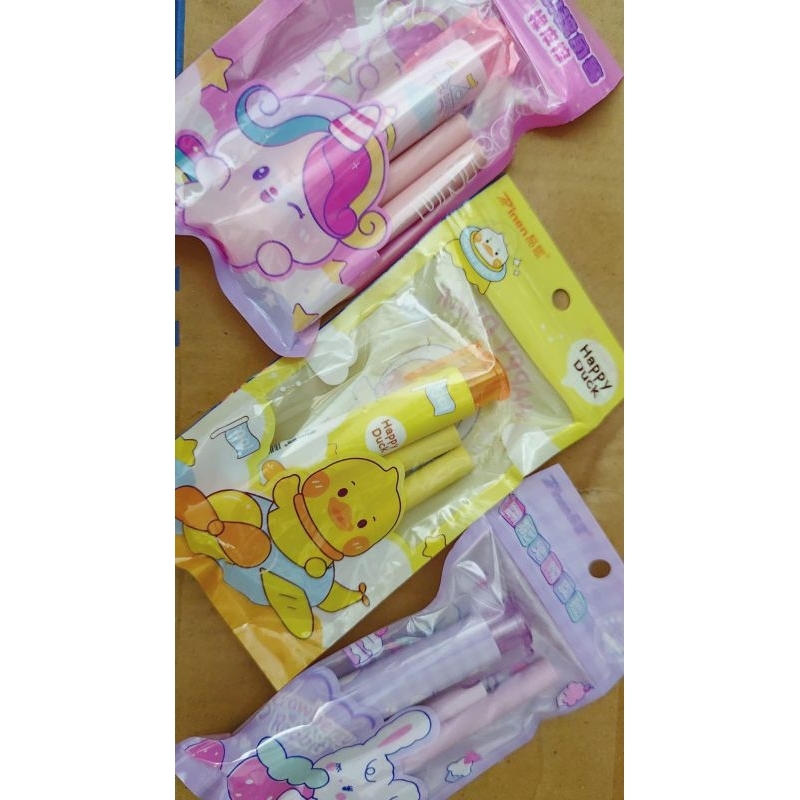

PENGHAPUS PENSIL MEKANIK + REFIL DAPAT 2 KARAKTER LUCU | REAL PICT