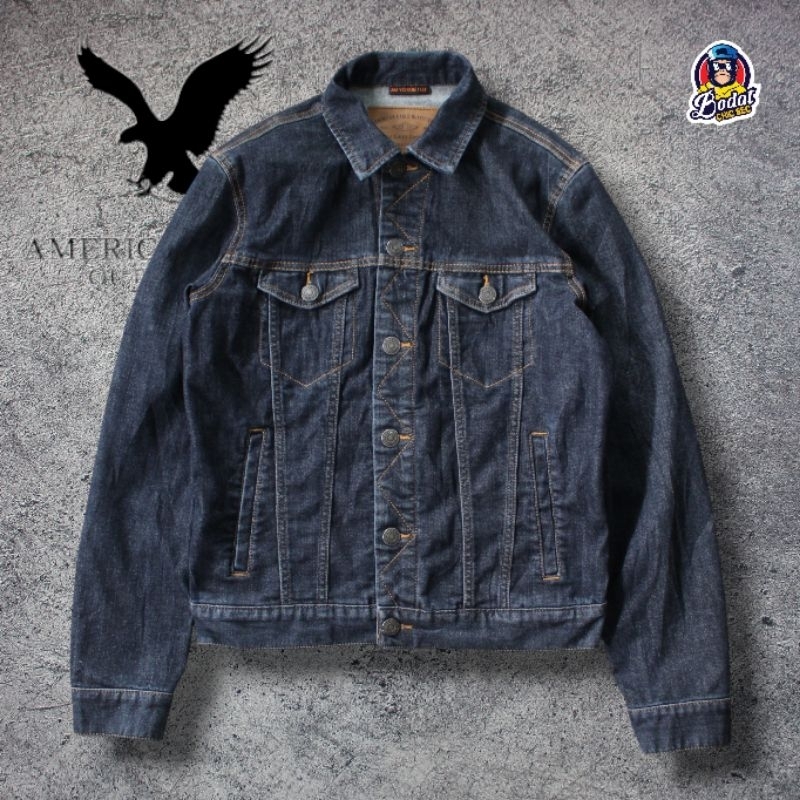 American Eagle Trucker Denim/Jeans Stretch Jacket