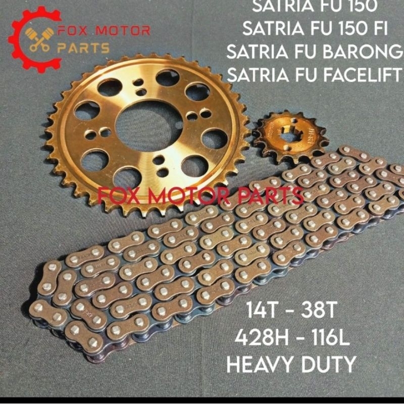 GEAR GIR SET GEAR GIR PAKET SATRIA FU 150 FACELIFT / GEAR  SATRIA FU NEW / Gear depan belakang satri