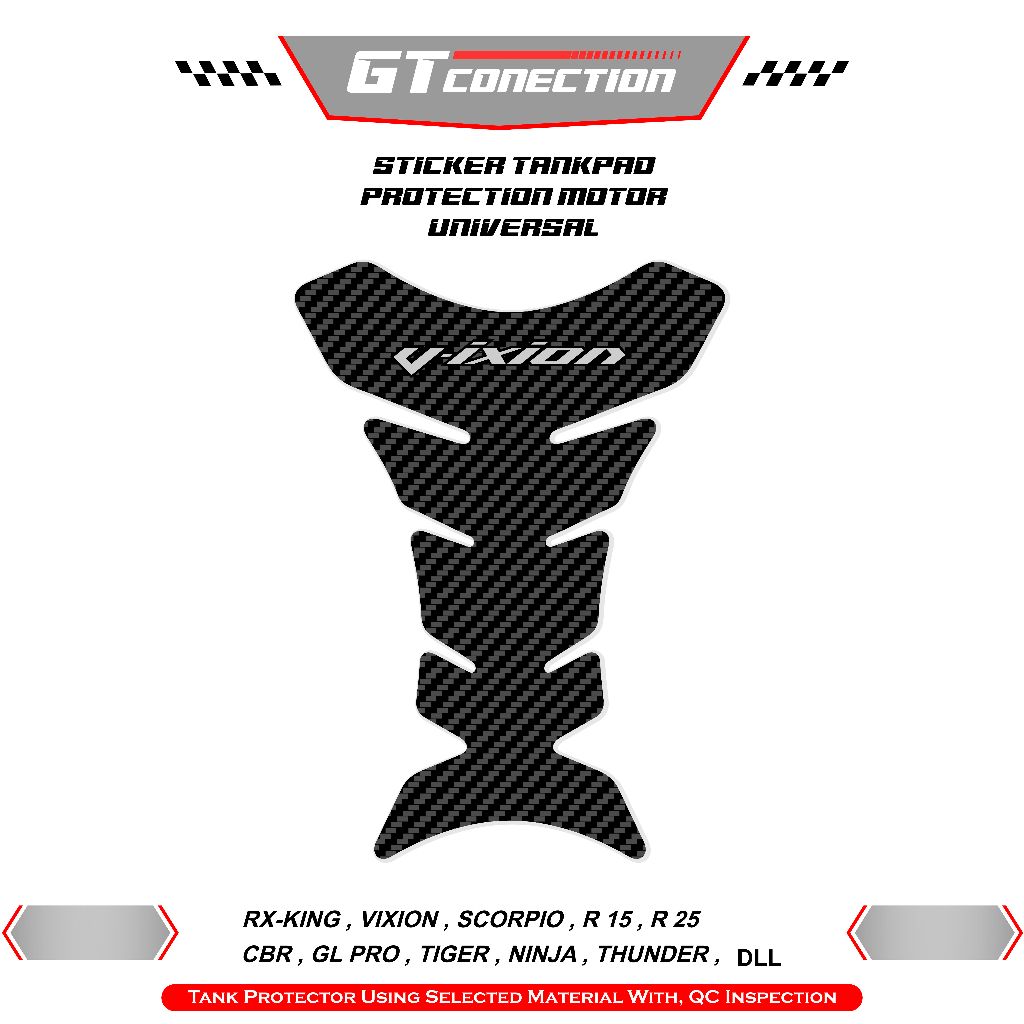 stiker tankpad vixion / stiker timbul vixion / emblem vixion / stiker tengki vixion / tengpet vixion