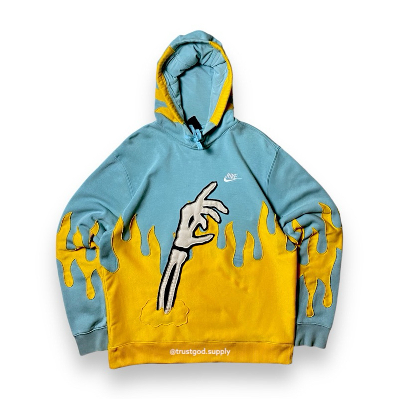 REWORKED NIKE FLAME HOODIE