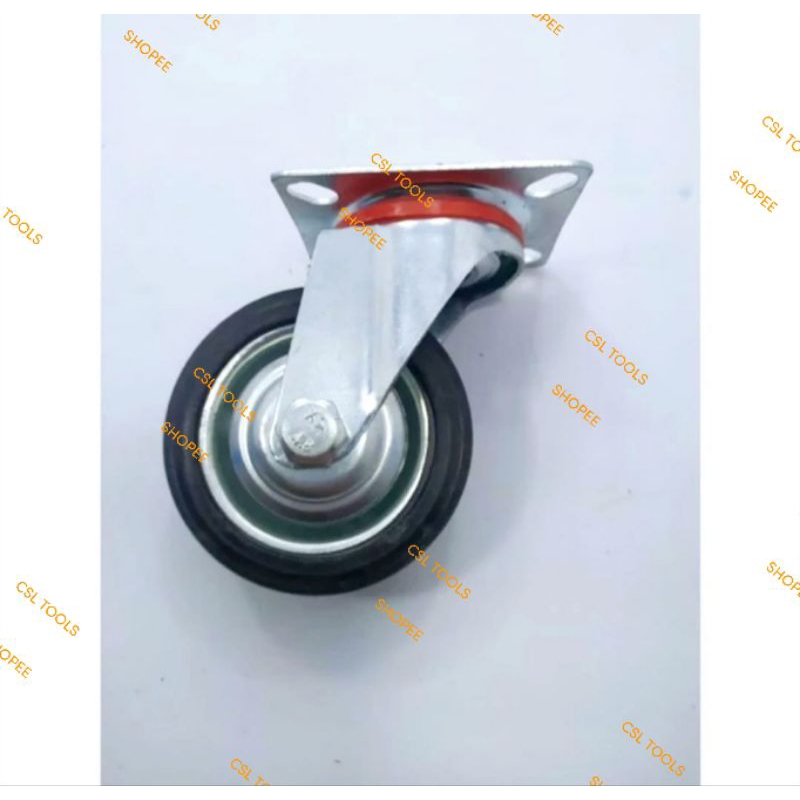 Roda Etalase 3" inch Mati / Roda Karet Troly / Roda Trolley Karet Mati TOT