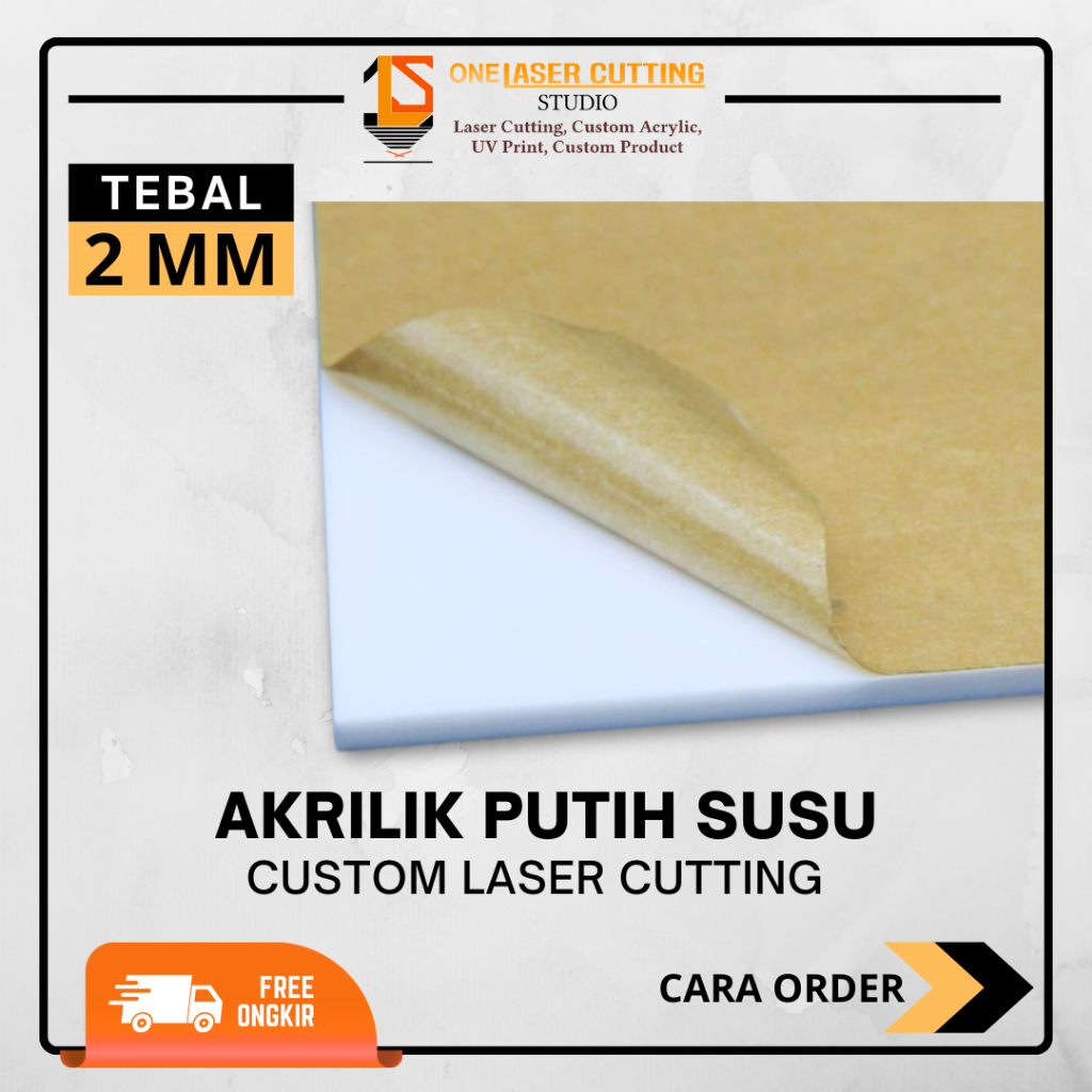 

Akrilik Putih Susu Lembaran Custom 2mm 3mm 5mm – Cocok untuk Laser Cutting & Dekorasi