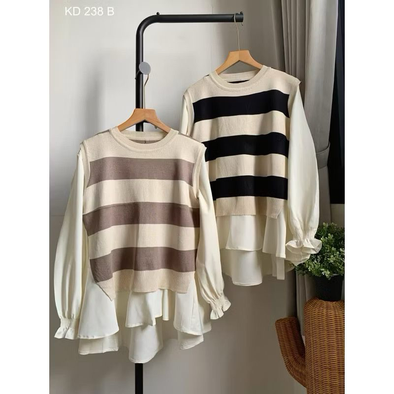 BLOUSE WANITA - FIRLY BLOUSE 2in1 INNER & VEST