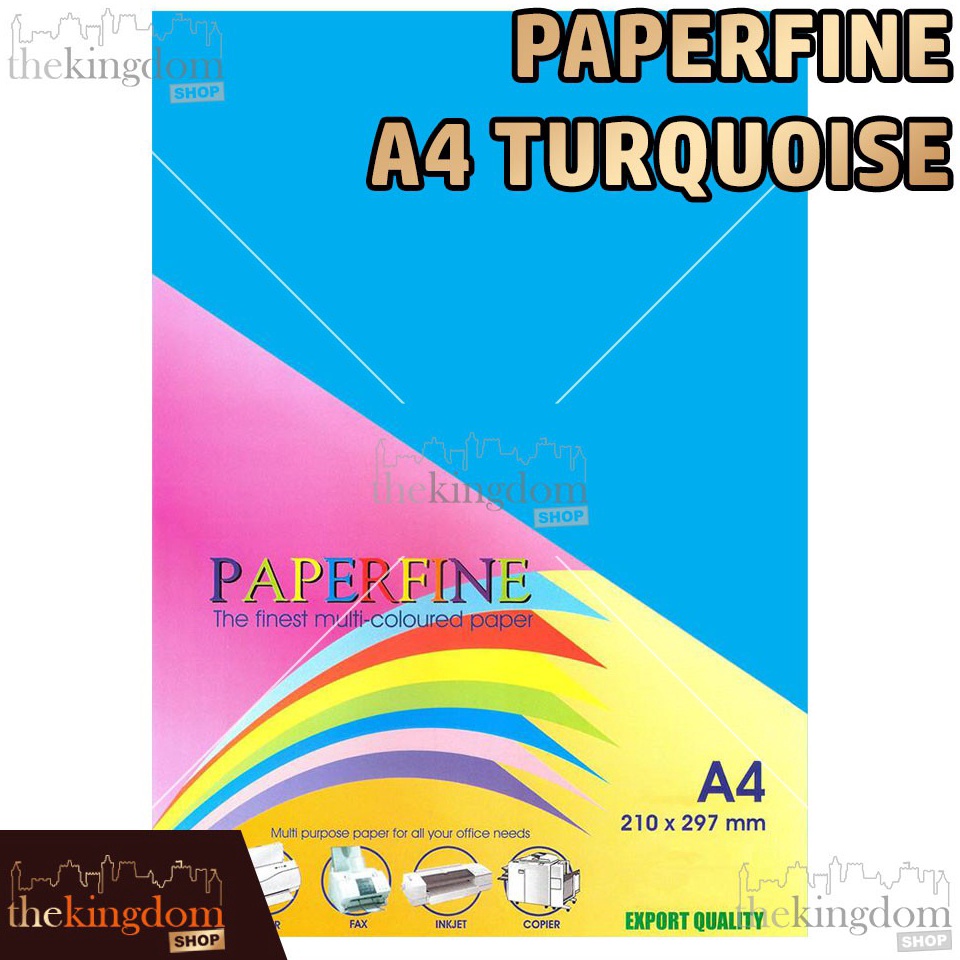 

ag Murah Paperfine Kertas HVS Warna A4 Turquoise Biru Tua Isi 1 Lembar H92