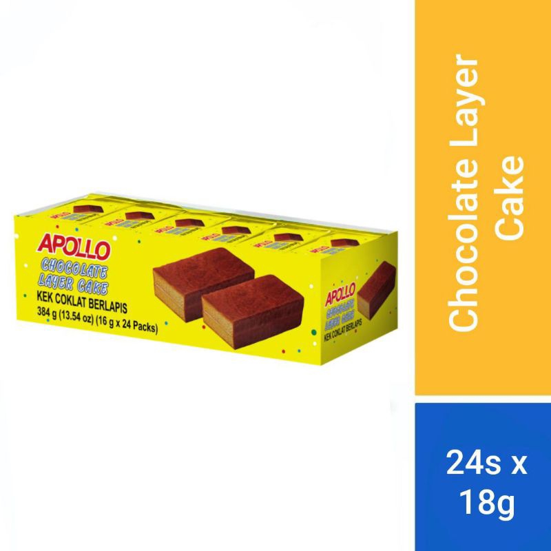 

APOLLO Chocolate Layer Cake Malaysia (18g x 24 pek)