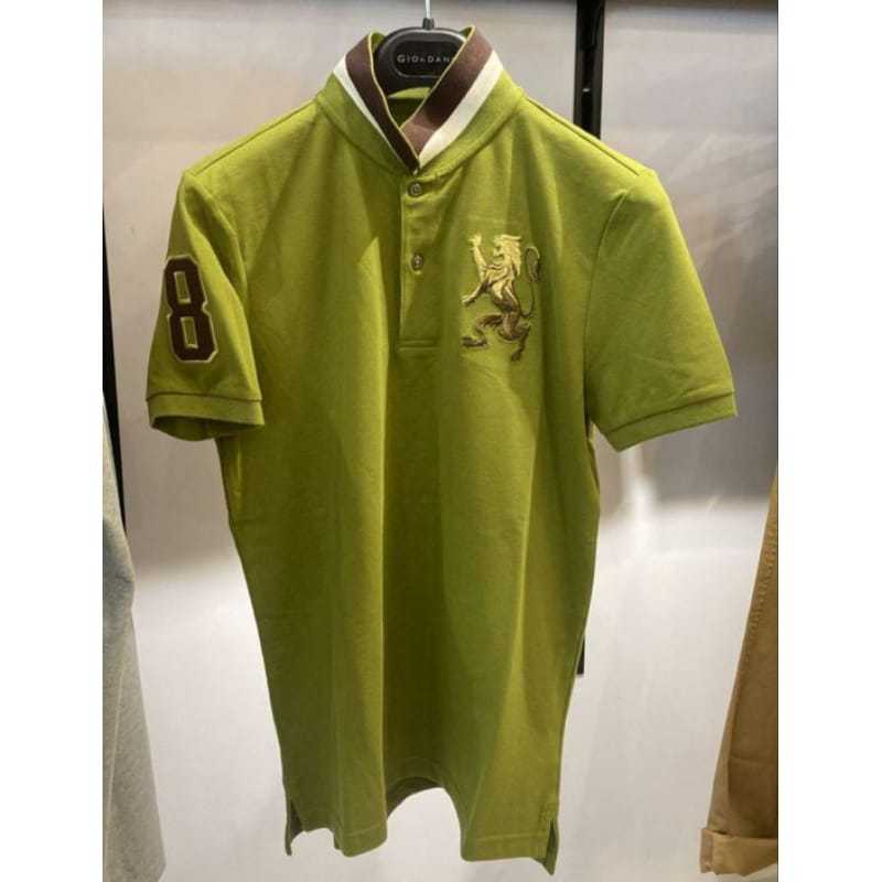 Polo Shirt GIORDANO 3D Lion Mens Bordir Bahan Katun CVC kaos  polo giordano original size M L XL XXL