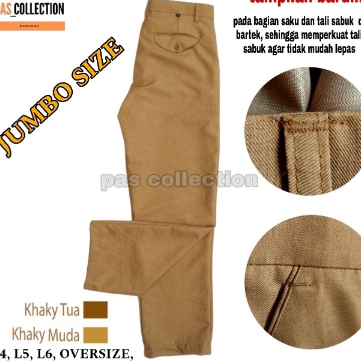 Celana PDH PNS Pemda Pria Celana Kerja Panjang JUMBO Big Size