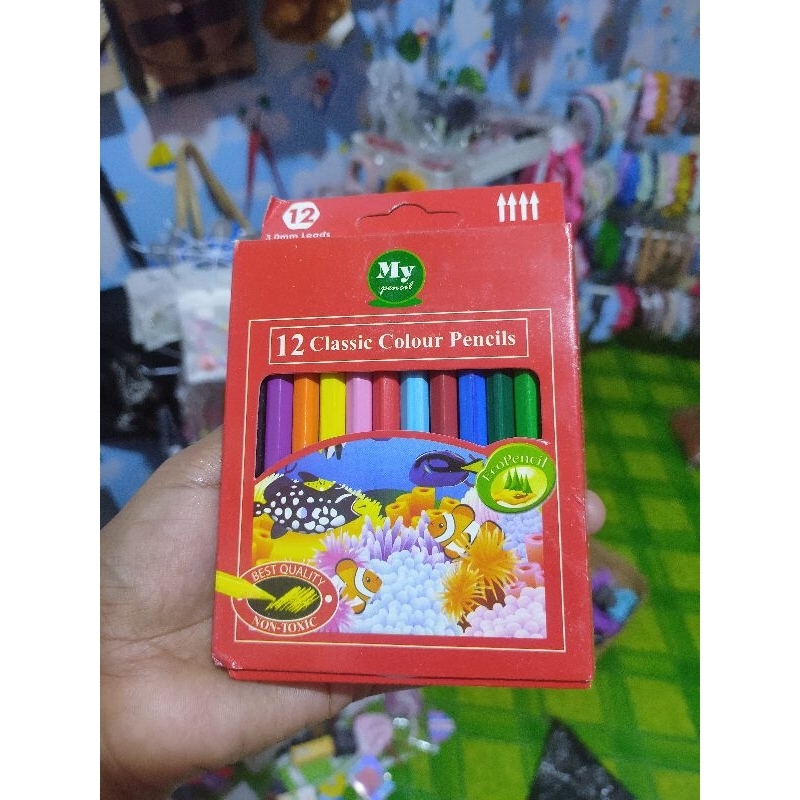 

pensil warna set isi 12 picis