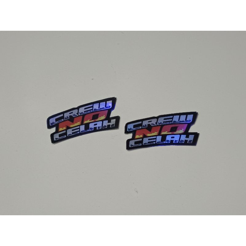 

stiker hologram cutting laser crew no celah